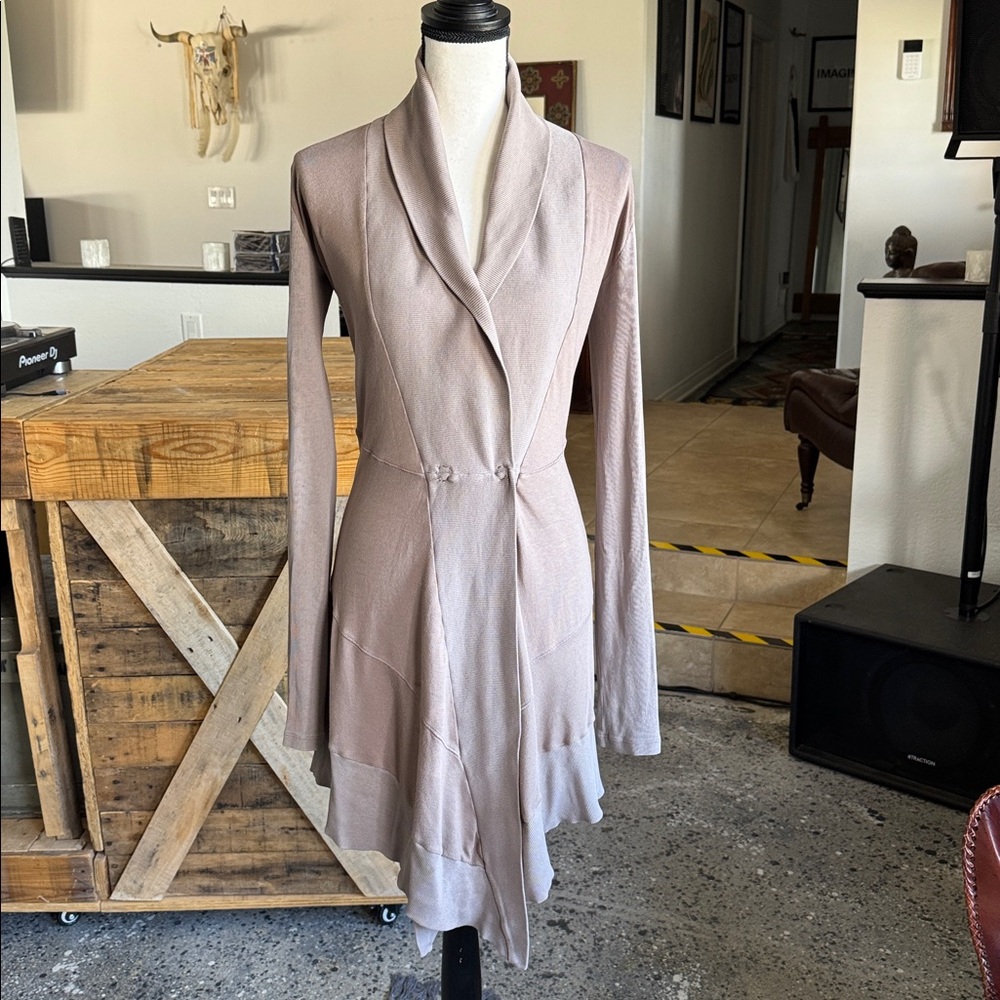 Beautiful Modal & Cotton Snap Cardigan Taupe